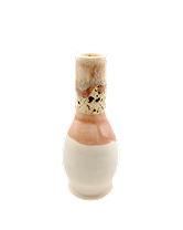Coral and White Flower Mini Bud Vase